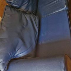 Dark Blue leatherette sofa