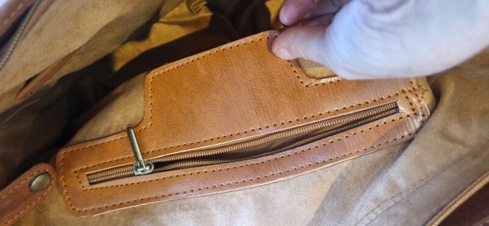 brown leather woven shoulder bag