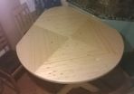 Pear shape corner table hand made home made