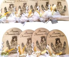 First Holy Communion Card, Personalised First Communion Wooden Card