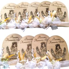 First Holy Communion Card, Personalised First Communion Wooden Card
