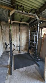 Hit fitness f100 power rack/squat rack with cable pulley system