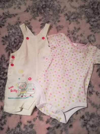 adams baby 2 Piece Outfit, Linen dungaree,s and top set,