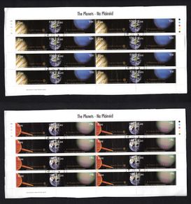 2007 Ireland The Planets (Jupiter, Neptune, Saturn & Uranus) Commemorative Stamp Sheetlets Plate 1A1A1A1A1A Fine Used with Dublin cancel of 25th May 2007 (First day of issue)