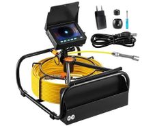 Sewer Camera, 98 ft/30 m, 4.3-inch Drain Inspection Camera with Lights - 6 Adjustable LED, 16GB Card, 3X Zoom & 8500mAh High-Capacity Battery