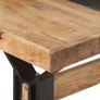Dining Table 180x90x76 cm Rough Mango Wood Image 2