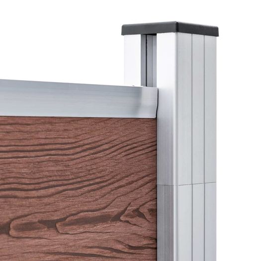 Garden Fence WPC 699x186 cm Brown