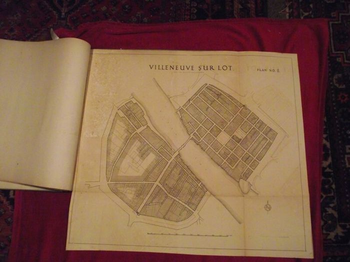 8 X 19th Century French walled city plans - 1816 to 1845