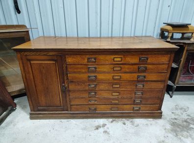 Early 20th century oak vestments cabinet