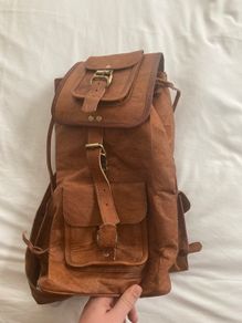 Real Leather Backpack, Handmade