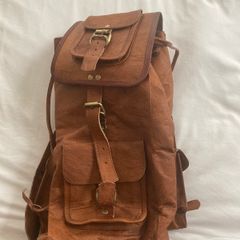 Real Leather Backpack, Handmade