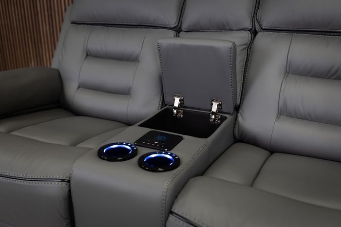 Knox 3+2 Electric Dark Grey Tech Recliner Sofa Set
