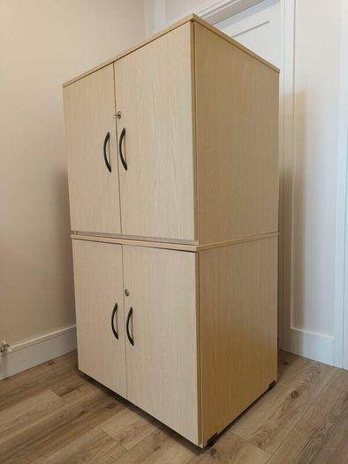 2 Sturdy Lockable Storage Cabinets  Excellent Condition