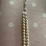 Double strand Faux pearls with Diamond clasp Image 3