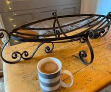 Wrought iron fruit basket