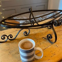 Wrought iron fruit basket