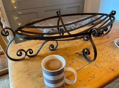 Wrought iron fruit basket