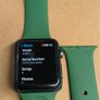 APPLE Watch Series 3 GPS LTE (Cellular) A1891- 42MM Black Aluminum Case with Green Band Image 5