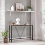 console table, hall table, side table, entrance area, living room, stable steel frame, industrial design, vintage brown-black Image 2