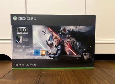 Jedi fallen order edition xbox one X 1Tb console, black, with 2 controllers