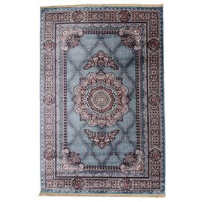 Rug Oriental Style Blue Tabriz Rug Carpet Timeless Persian-Inspired Design