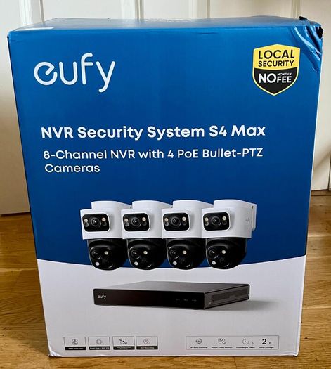 Eufy S4 Max quad CCTV NVR + C31 video Doorbell