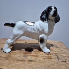 Staffordshire Token Pottery ceramic spaniel
