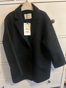 9y Zara black coat BNWT