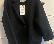 9y Zara black coat BNWT