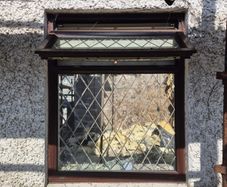 Double Glazed Brown Crisscross Window