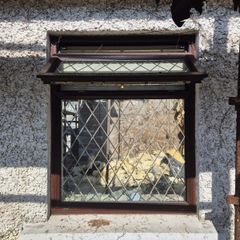 Double Glazed Brown Crisscross Window