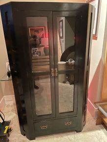 Magnificent Large Black Corner Sideboard - Dresser - Cabinet - Can Deliver