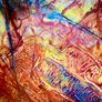 Large 2001 Crimson Abstract Expressionist Painting - Signed C.A. Clayton (Ballymena Frame) Image 2