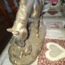 Beautiful Old Large Bronze Colour Horse and Foal Figurine Postage Available Image 3