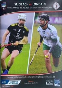 2022 Sligo v London - GAA Allianz Hurling League Programme