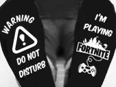 Warning do not disturb i'm playing Fortnite socks for kids and adults