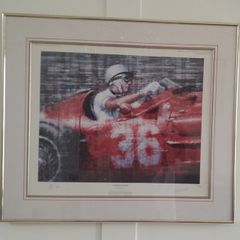 Stirling Moss Signed Maserati Victory Framed Print