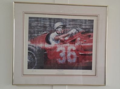 Stirling Moss Signed Maserati Victory Framed Print