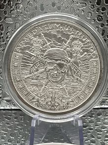 1oz Fine 999 Silver Bullion Pirate Round.