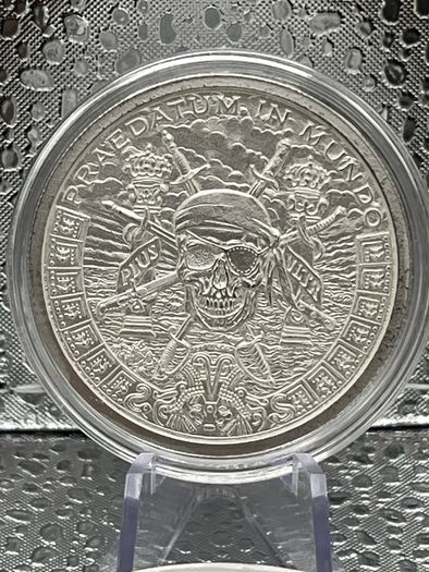 1oz Fine 999 Silver Bullion Pirate Round.