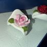 Aynsley Table Name Place Card Holders, Bone China Hand-made Roses Image 6