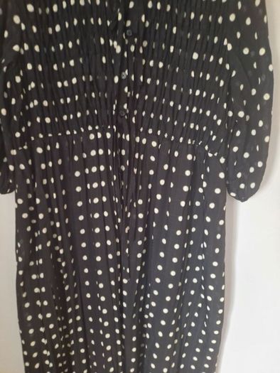 Marks & Spencer Printed Tie Front Midaxi Shirred Dress size UK 18