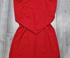 H&M Red Long Sleeve Shift Dress M