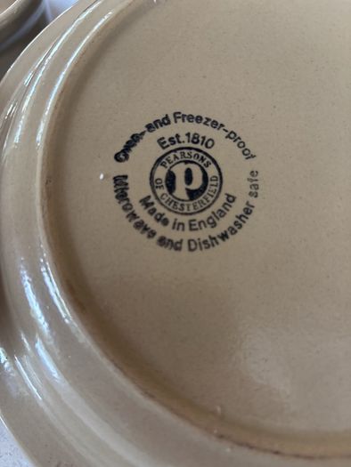 18 Pieces- Vintage Earthenware Glazed Pottery Pieces- Pearson's of Chesterfield, Moira Pottery , Emile Henry - French Designer- all in great condition
