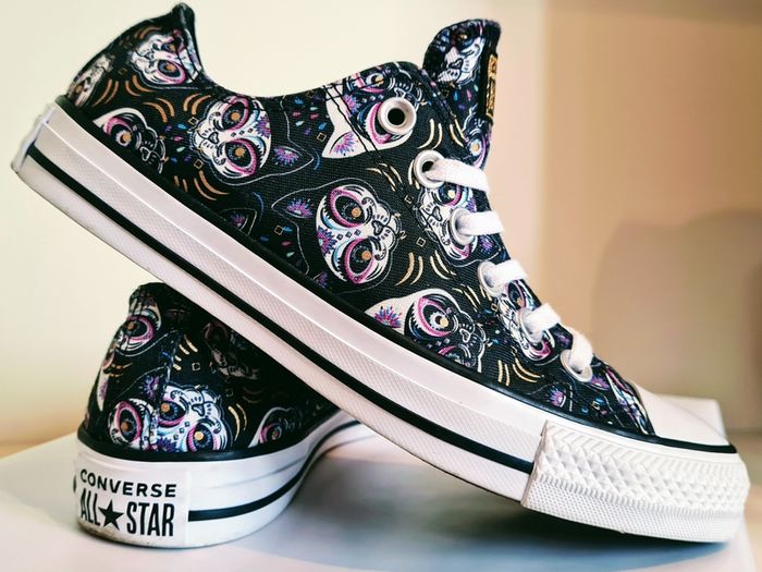Cat Theme Converse All Stars shoes size 5