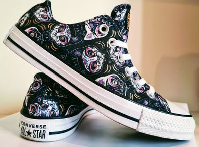 Cat Theme Converse All Stars shoes size 5
