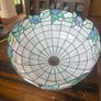 Beautiful stained-glass Tiffany lampshade in an Art Nouveau/Tiffany-style floral desig Image 6