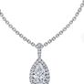 Certified Moissanite Teardrop Pendant Necklace Image 4