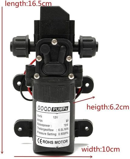 12V High Pressure Water Pump 6L/min