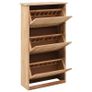 Shoe Storage Cabinet 55x20x104 cm Solid Walnut Wood Image 3